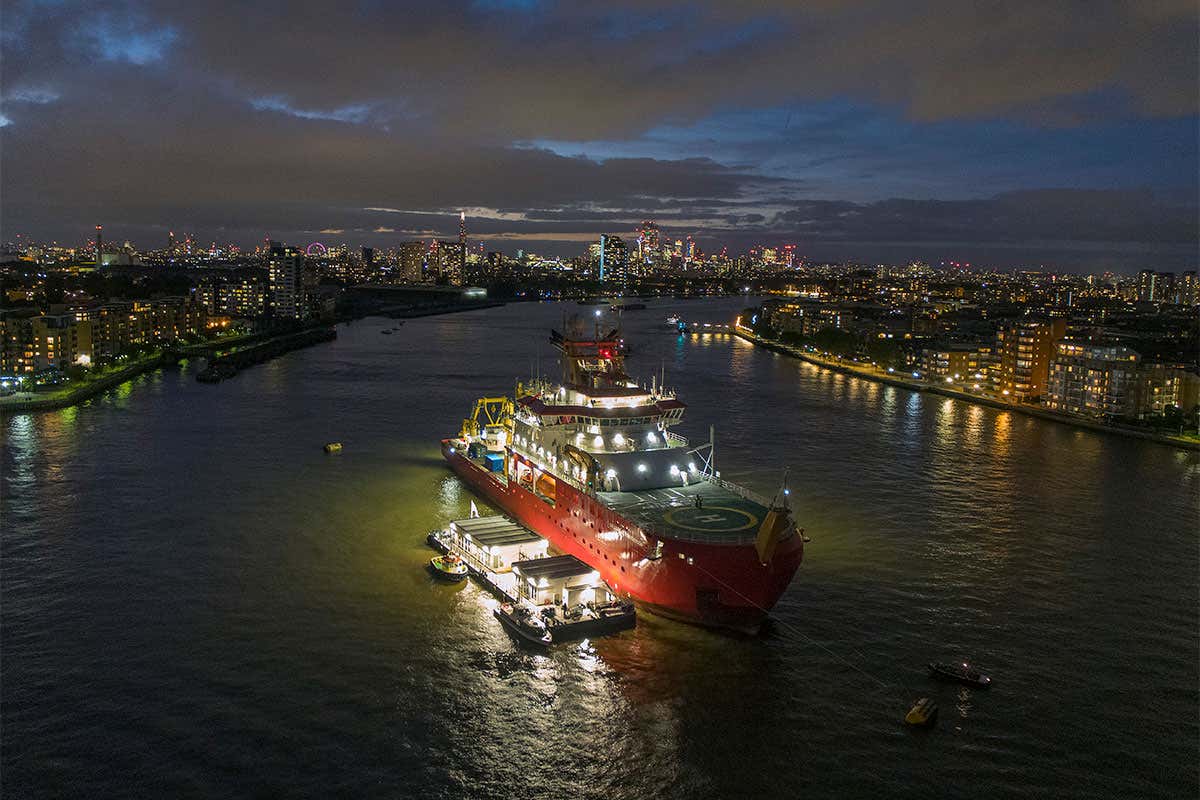 RRS Sir David Attenborough in London