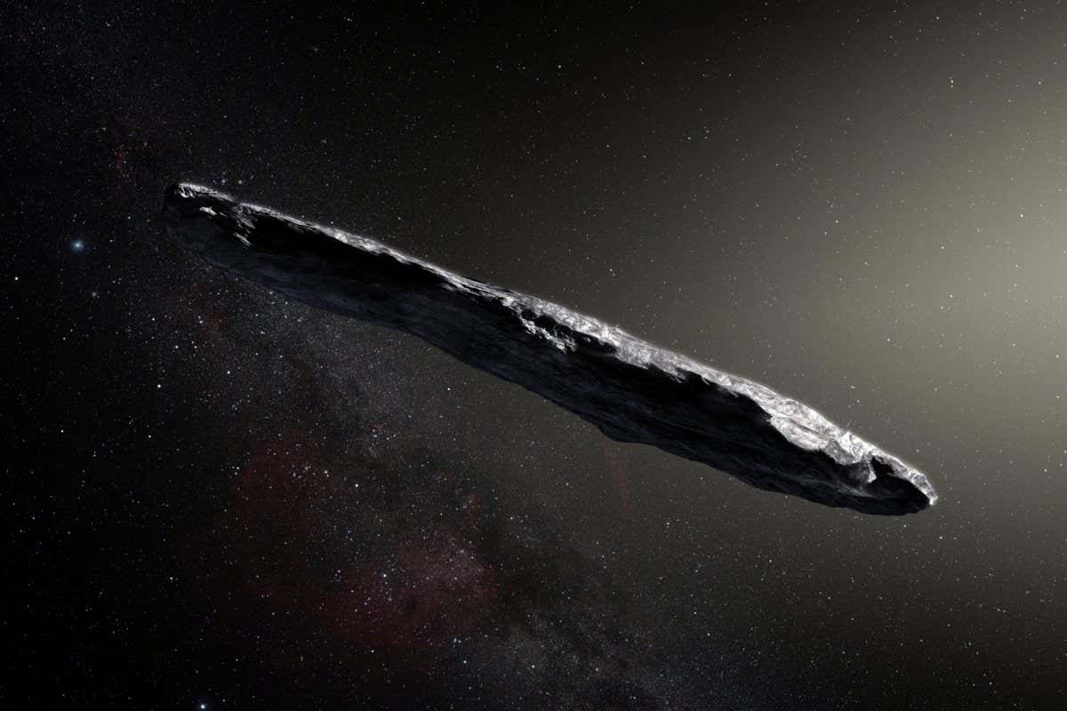 Artist's impression of `Oumuamua