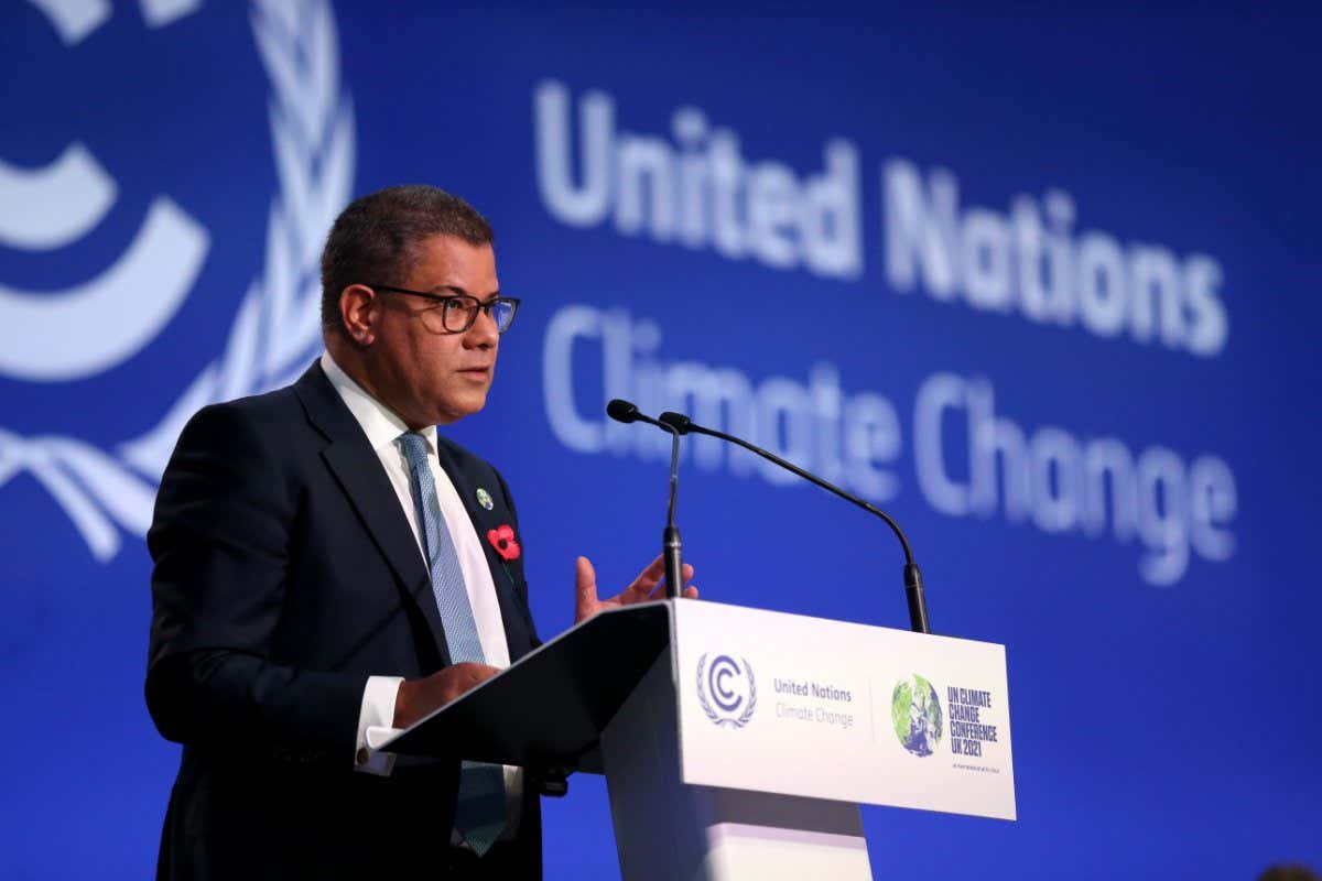 UK COP26 president Alok Sharma at the summit in Glasgow