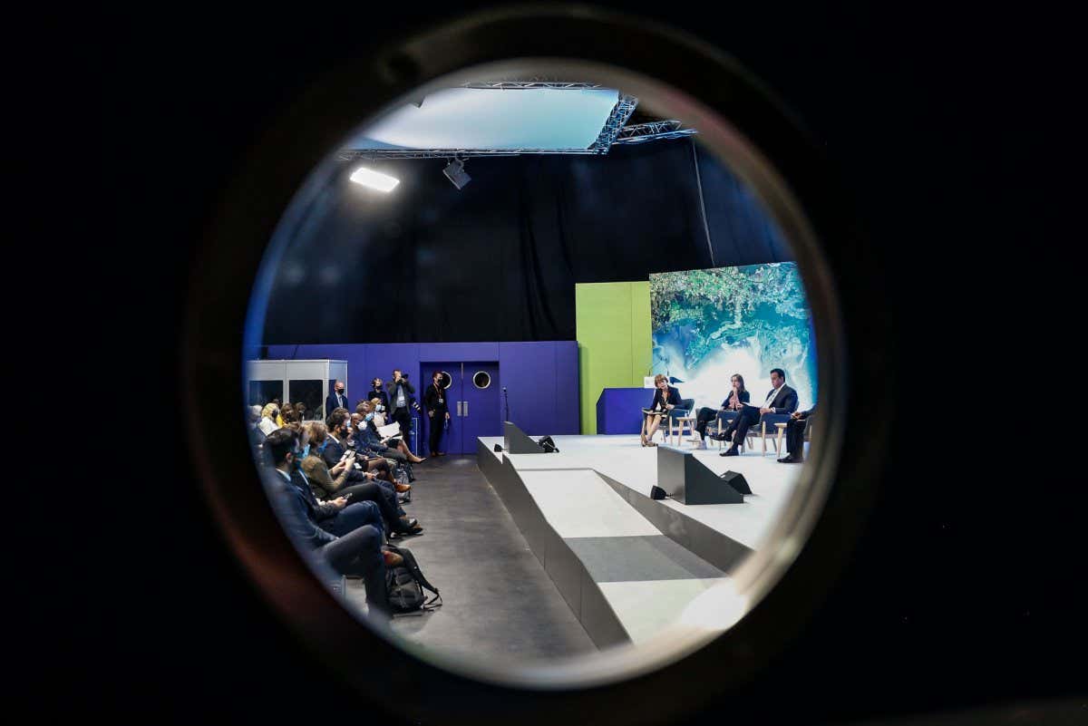 Mandatory Credit: Photo by Dominika Zarzycka/NurPhoto/Shutterstock (12595454g) Participants attend Climate Action for Health session during the tenth day of the COP26 UN Climate Change Conference, held by UNFCCC inside the COP26 venue - Scottish Event Campus in Glasgow, Scotland on November 9, 2021. COP26, running from October 31 to November to 12 in Glasgow, is the most significant climate conference since the 2015 Paris summit as the nations are expected to set new greenhouse gas emission targets in order to slow the global warming, as well as firming up other key commitments. Day 10 Of COP26 UN Climate Conference In Glasgow, United Kingdom - 09 Nov 2021