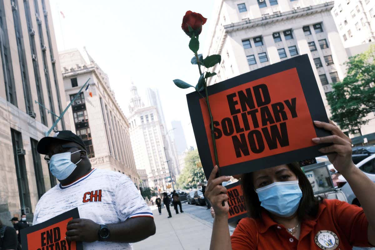 Activists protest solitary confinement in New York
