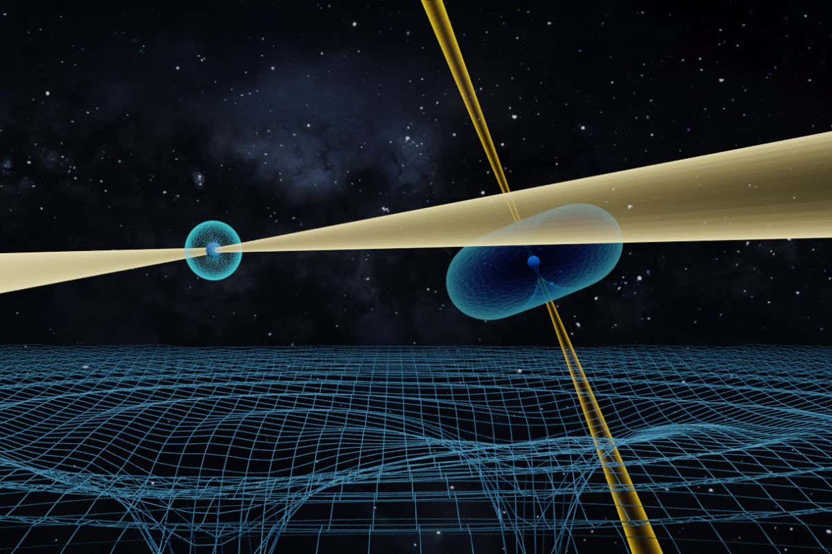 Artistic impression of the Double Pulsar system