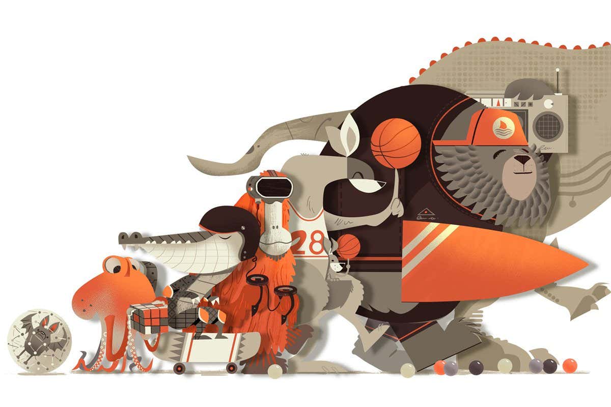 When geckos play ball and spiders spar: The strange evolution of fun