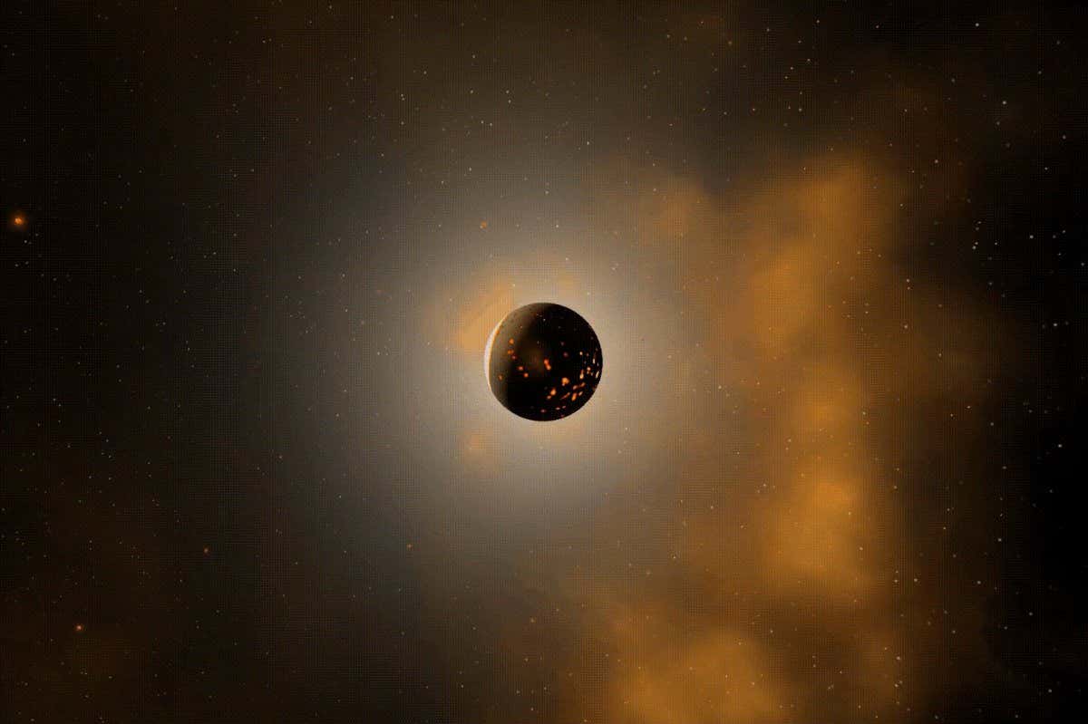 An artistic rendering of an early, large collision on Venus. New modeling results suggest that high-speed impacts such as this could have remelted Venus? mantle, altering its planetary evolution.