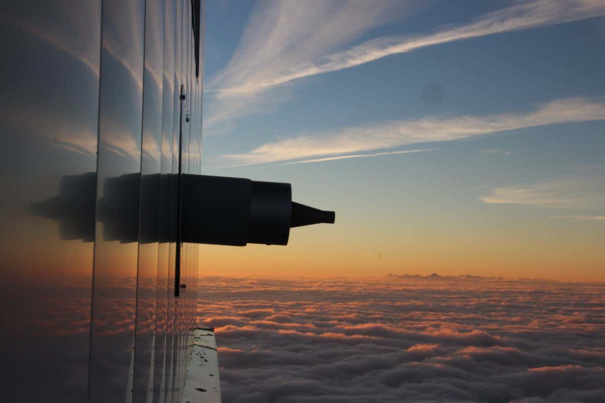 Intake for fine particle pump at Pic du Midi Observatory (French Pyrenees).