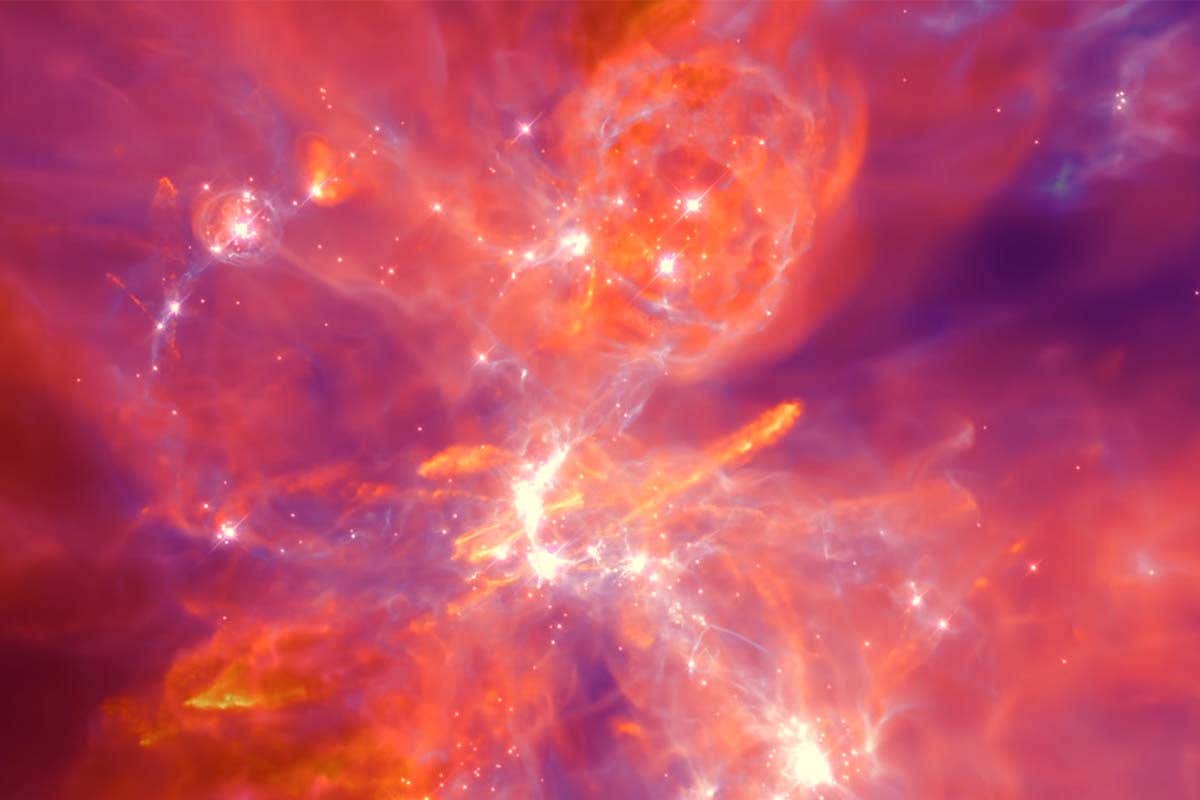 Watch the best ever simulation of stars being born in a cosmic cloud