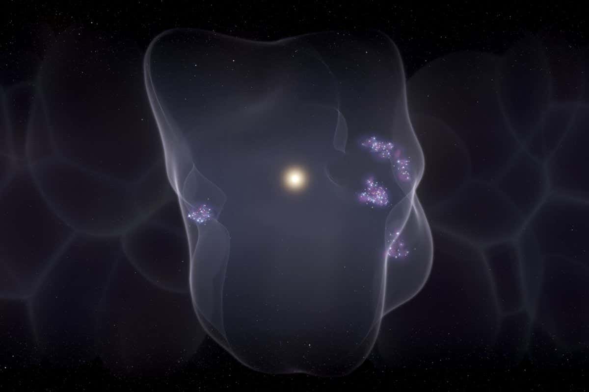 Artist's illustration of the Local Bubble