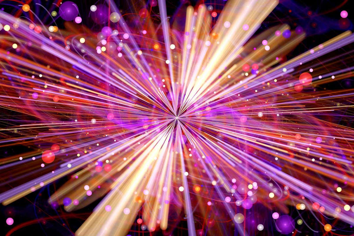 CGI abstract. hadron, futuristic, higgs, technology, abstract, science, explosion, collider, background, particle, digital, nuclear, atom, space, light, fractal, energy, plasma, physics, accelerator, matter, proton, fusion, scientific, universe,