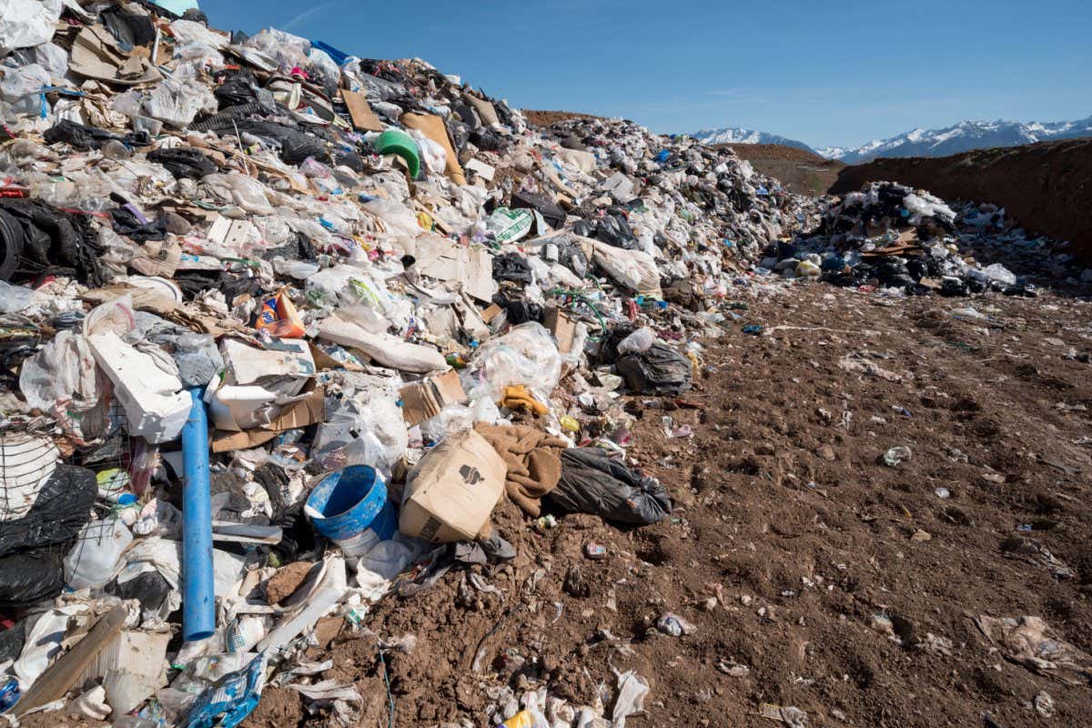 2BNF11C Garbage at the Ant Flat Landfill in Wallowa County, Oregon.