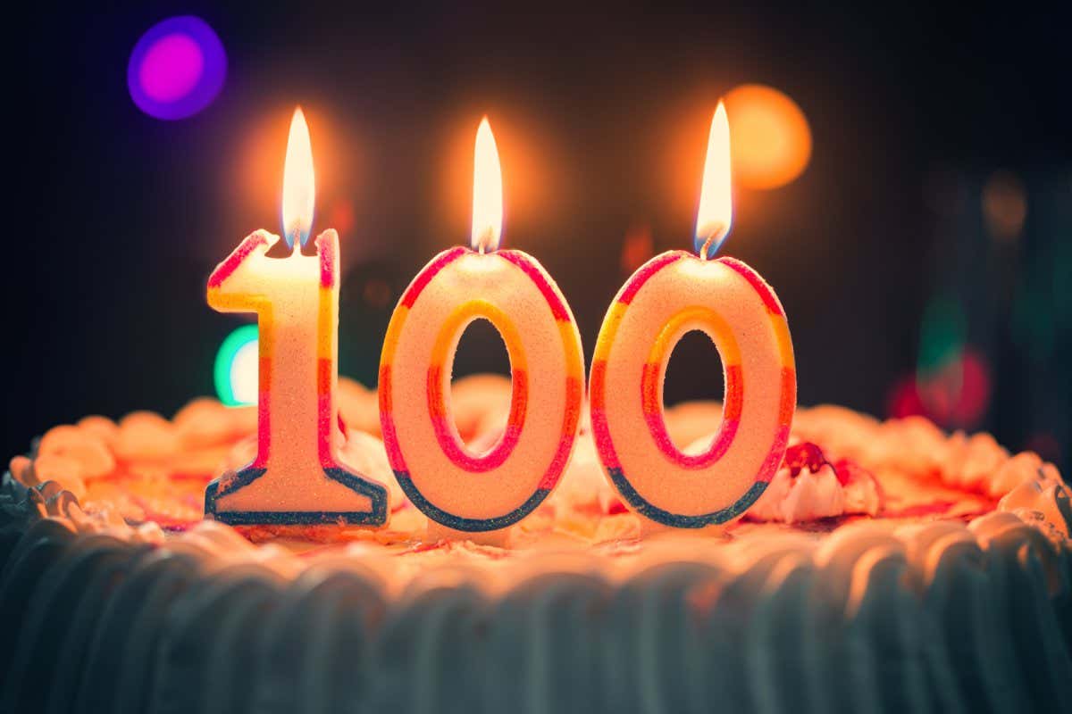 Sweet Happy birthday cake decorated with candle ready for party