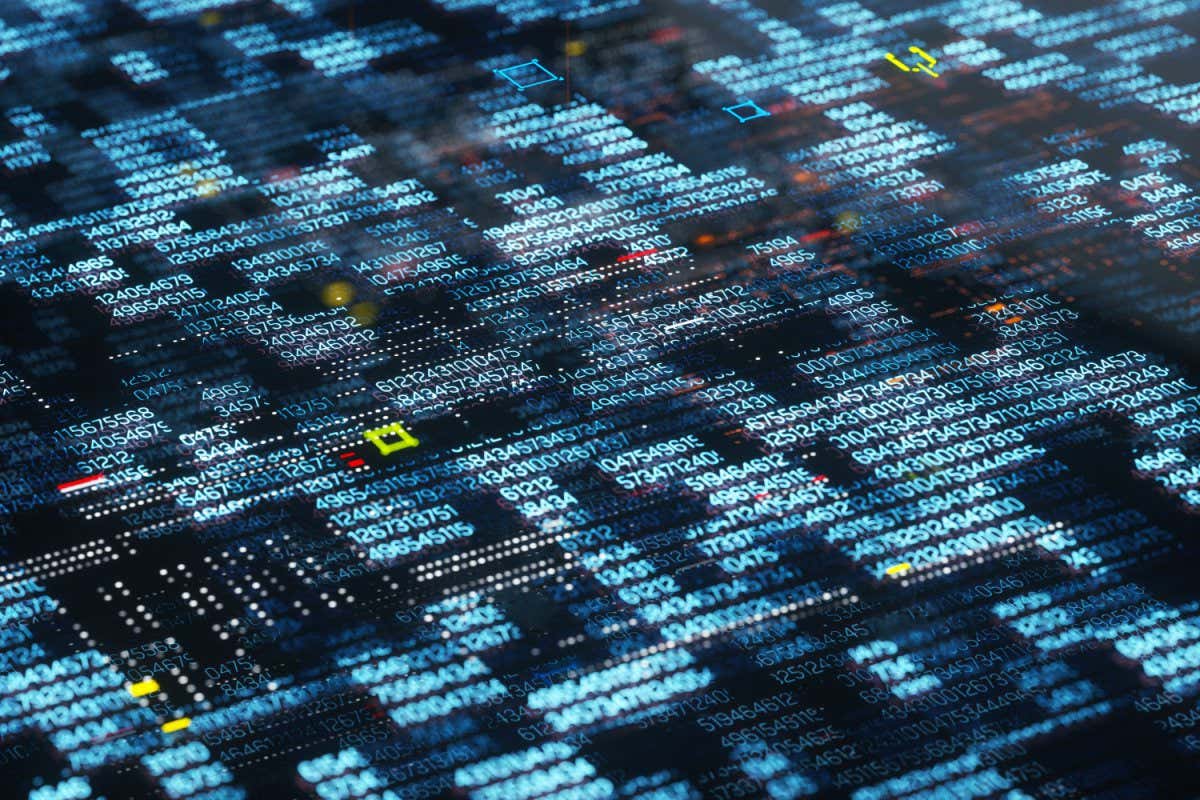 Digital generated image of data concept.