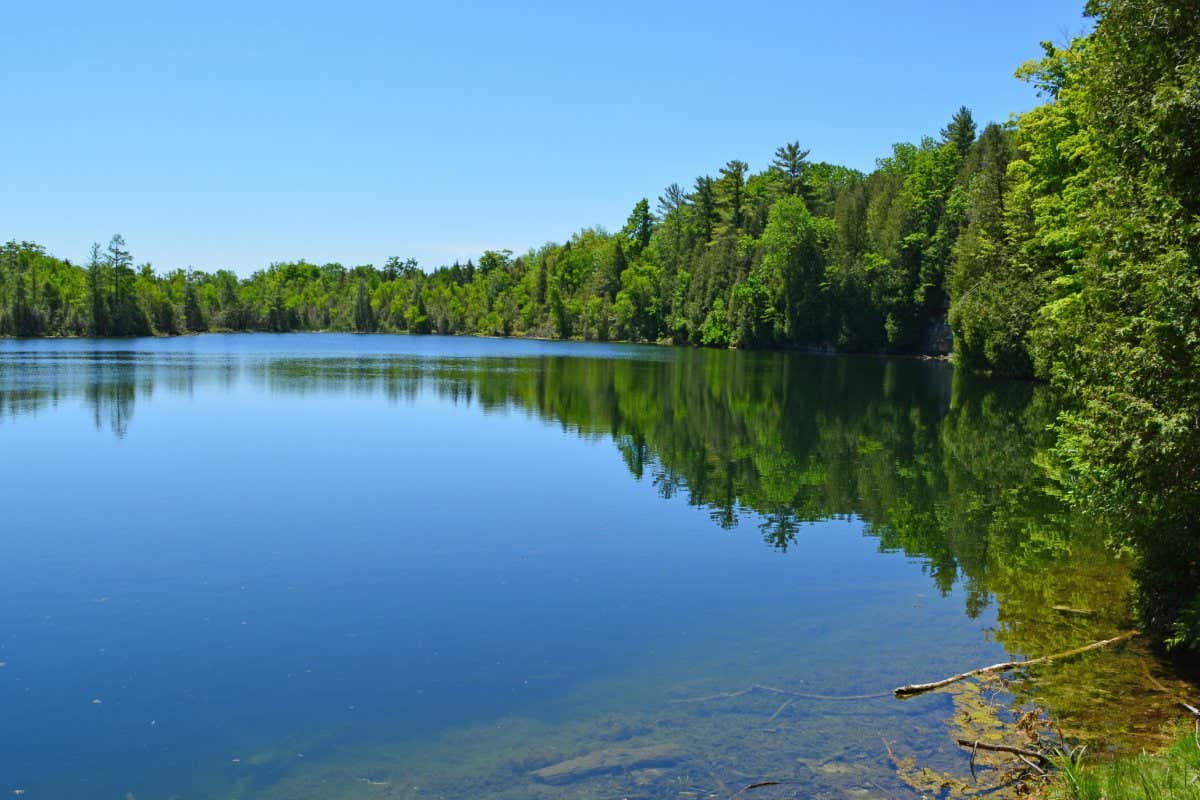 Crawford Lake, one of the few meromictic lakes around the world, highlight of the Crawford Lake Conservation Area, south of Milton, Ontario Canada; Shutterstock ID 145107226; purchase_order: -; job: -; client: -; other: -