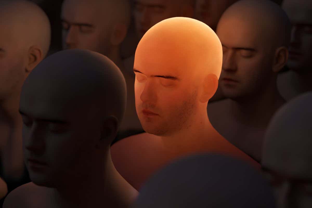 ingenious person lights the crowd, 3d illustration; Shutterstock ID 1026851452; purchase_order: NS 12 Feb 2022; job: Photo; client: NS; other: