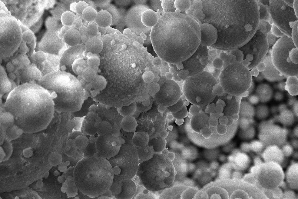 tiny glass spheres in coal fly ash that contain rare earth elements