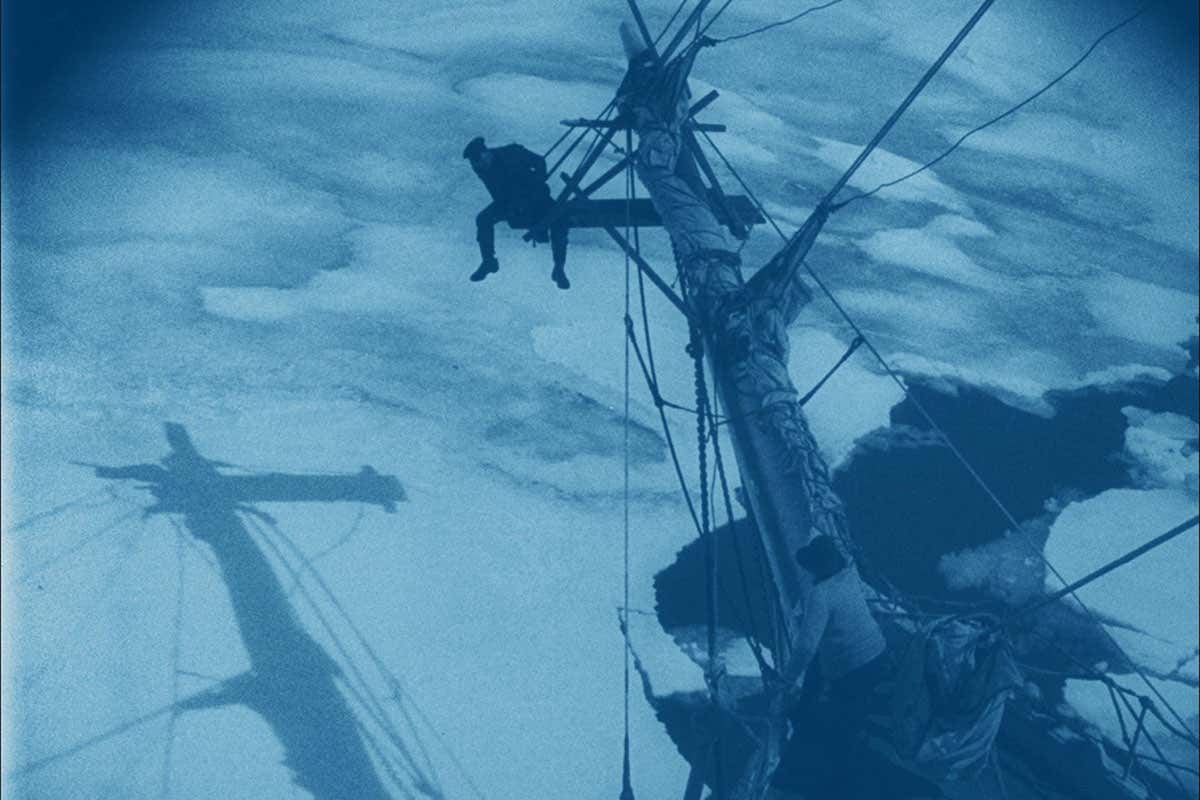 Restored BFI footage shows Shackleton's Endurance ship crushed by ice