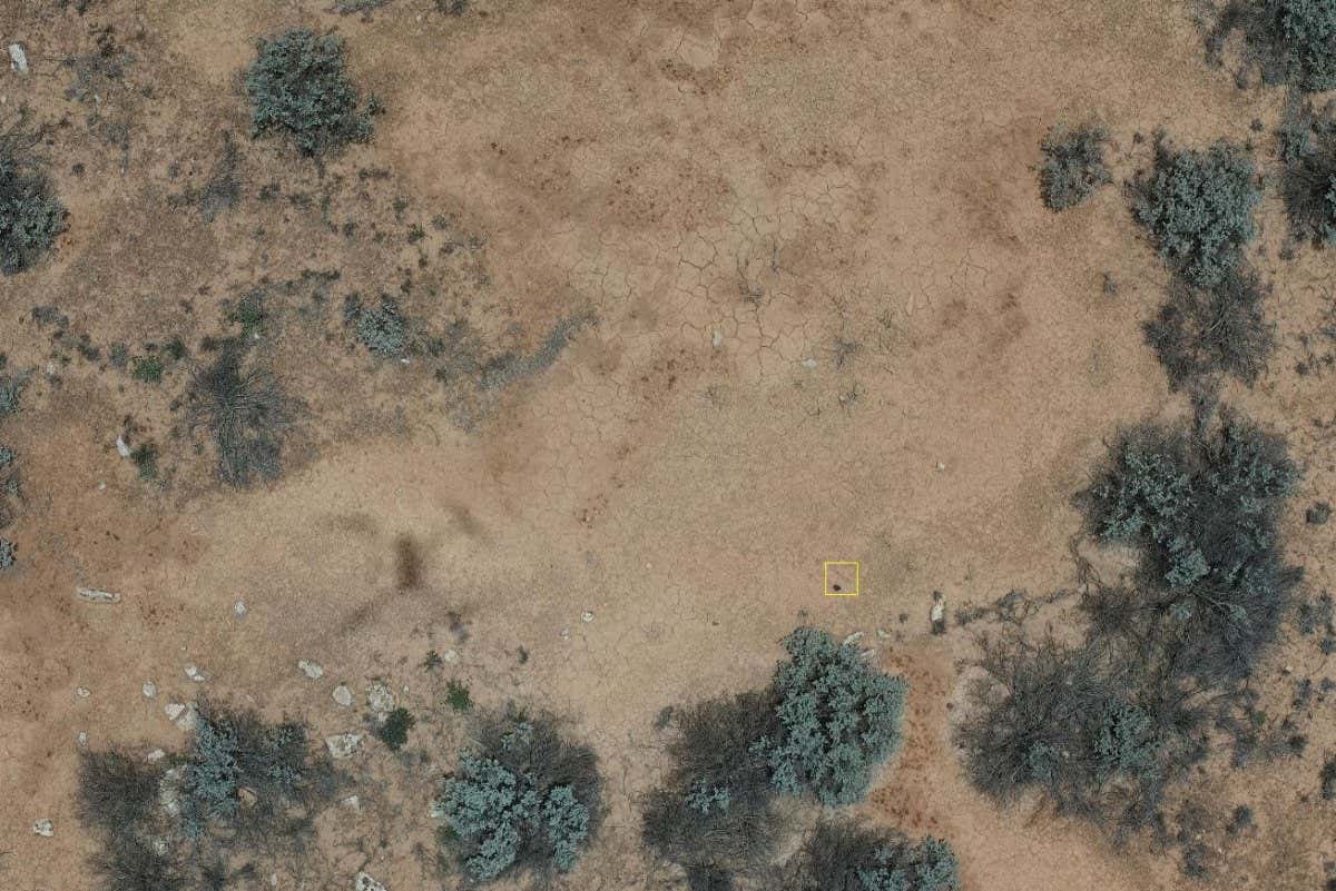 The meteorite as seen by the drone