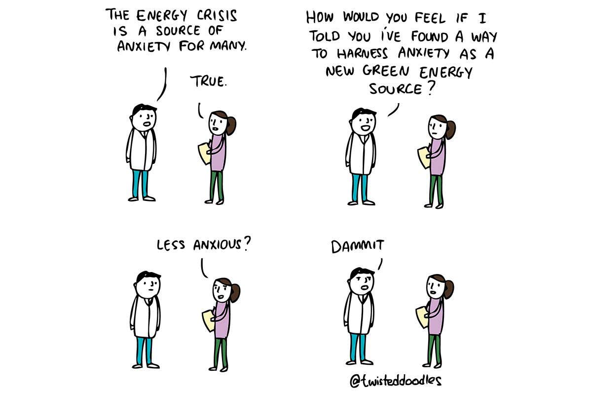 Twisteddoodles: the self-cancelling problem of 'anxiety power'