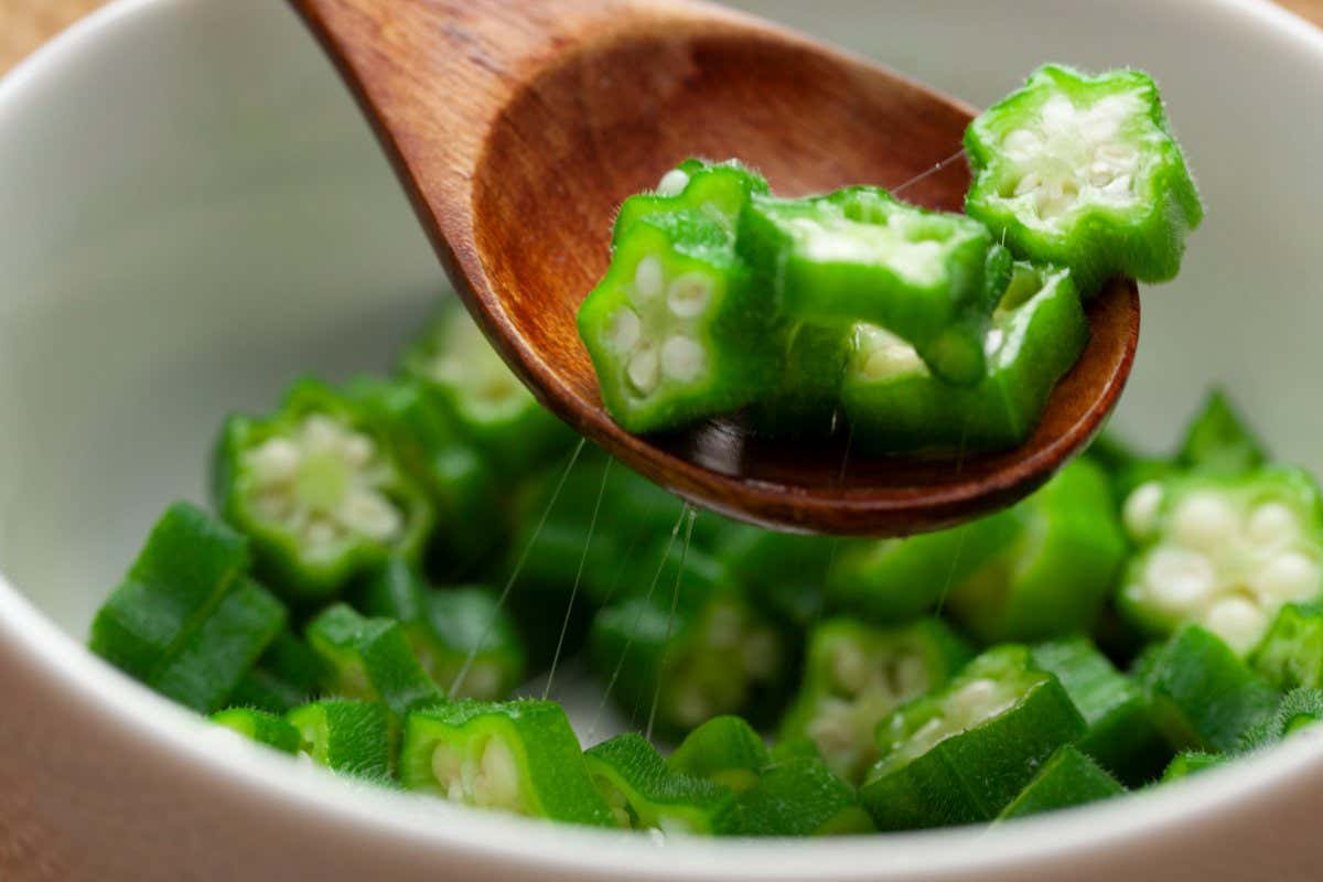Close up of boiled and cut okra; Shutterstock ID 1782195791; purchase_order: -; job: -; client: -; other: -