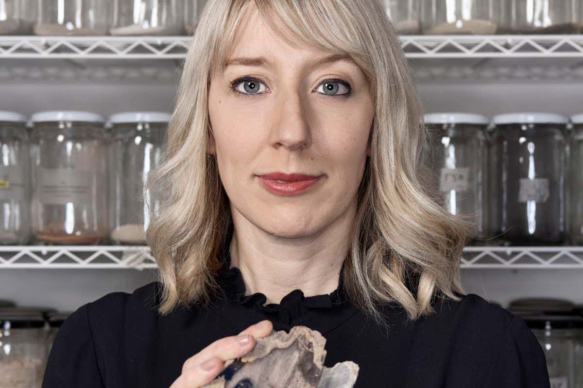 Katie Paterson in the studio, 2022.