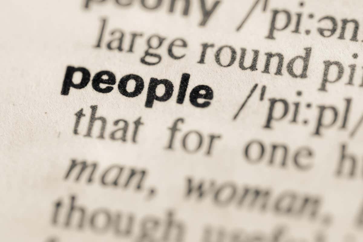 EJEX1N Definition of word people in dictionary