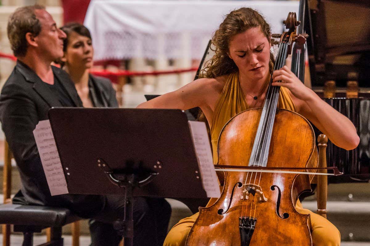 Mandatory Credit: Photo by Guy Bell/Shutterstock (9842294ad) Thursday night - a Late-night Concert at the Chiesa di Ognissanti with Soloists: Erica Piccotti (pictured), cello and Itamar Golan (pictured), piano - The New Generation Festival 2018 is inspired by the first ever Corsini festival of 1680. Over 300 years later, the Palazzo Corsini and Gardens welcome you to this year's Renaissance Masque featuring opera, theatre and music to rival the greatest carnivals of the Renaissance. The New Generation Festival, Palazzo Corsini, Florence, Italy - 30 Aug 2018 Tchaikovsky's Violin Concerto in D Major, and his Symphony No. 5 with soloist - Charlie Siem, followed by a Late-night Concert at the Chiesa di Ognissanti with Soloists: Erica Piccotti, cello; Charlie Siem, violin; Itamar Golan, piano - The New Generation Festival 2018 is inspired by the first ever Corsini festival of 1680. Over 300 years later, the Palazzo Corsini and Gardens welcome you to this year's Renaissance Masque featuring opera, theatre and music to rival the greatest carnivals of the Renaissance.