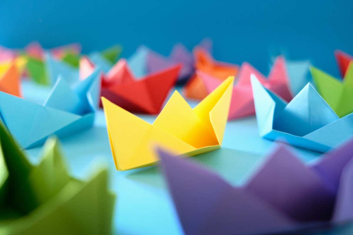 An origami stock image