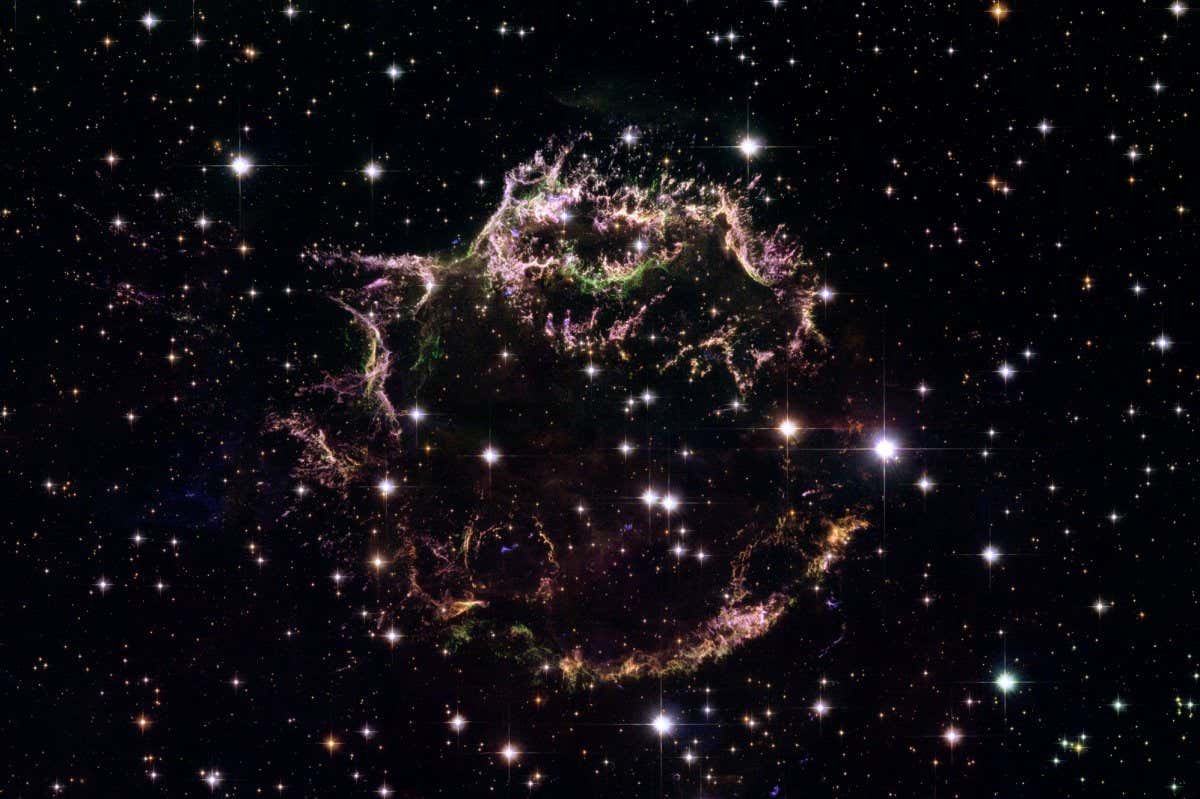 Hubble?s view of supernova explosion Cassiopeia A A new image taken with the NASA/ESA Hubble Space Telescope provides a detailed look at the tattered remains of a supernova explosion known as Cassiopeia A (Cas A). It is the youngest known remnant from a supernova explosion in the Milky Way. The new Hubble image shows the complex and intricate structure of the star?s shattered fragments. Acknowledgement: Robert A. Fesen (Dartmouth College, USA) and James Long (ESA/Hubble). NASA, ESA, and the Hubble Heritage (STScI/AURA)-ESA/Hubble Collaboration