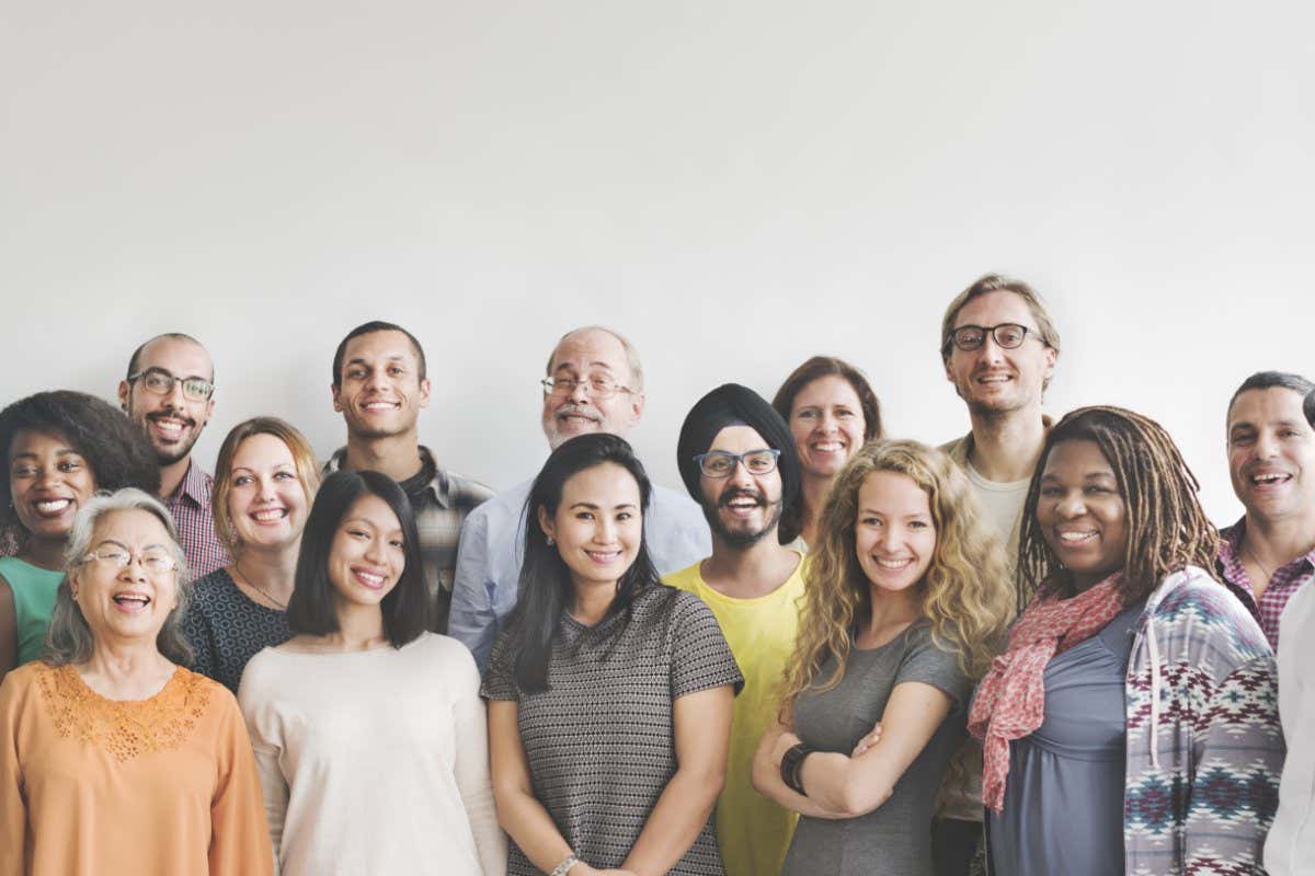 A stock image of a group of people of a range of ethnicities