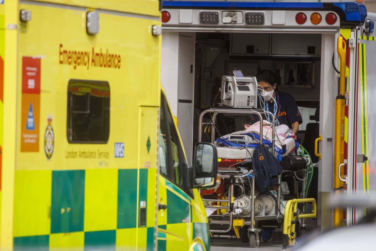 People arrive at the Royal London Hospital on 12 April