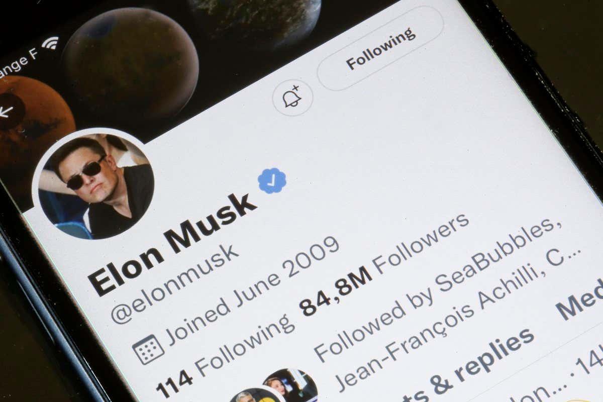 Elon Musk's Twitter account