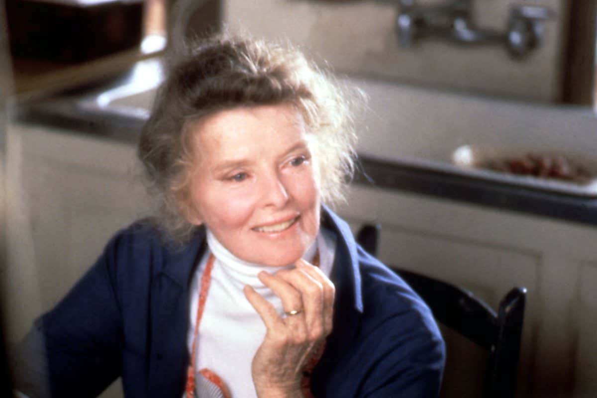 Katharine Hepburn in the 1981 film On Golden Pond, for which she won Best Actress at the Oscars aged 74