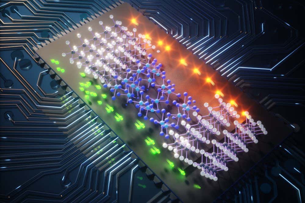 Artist Impression of a superconducting chip