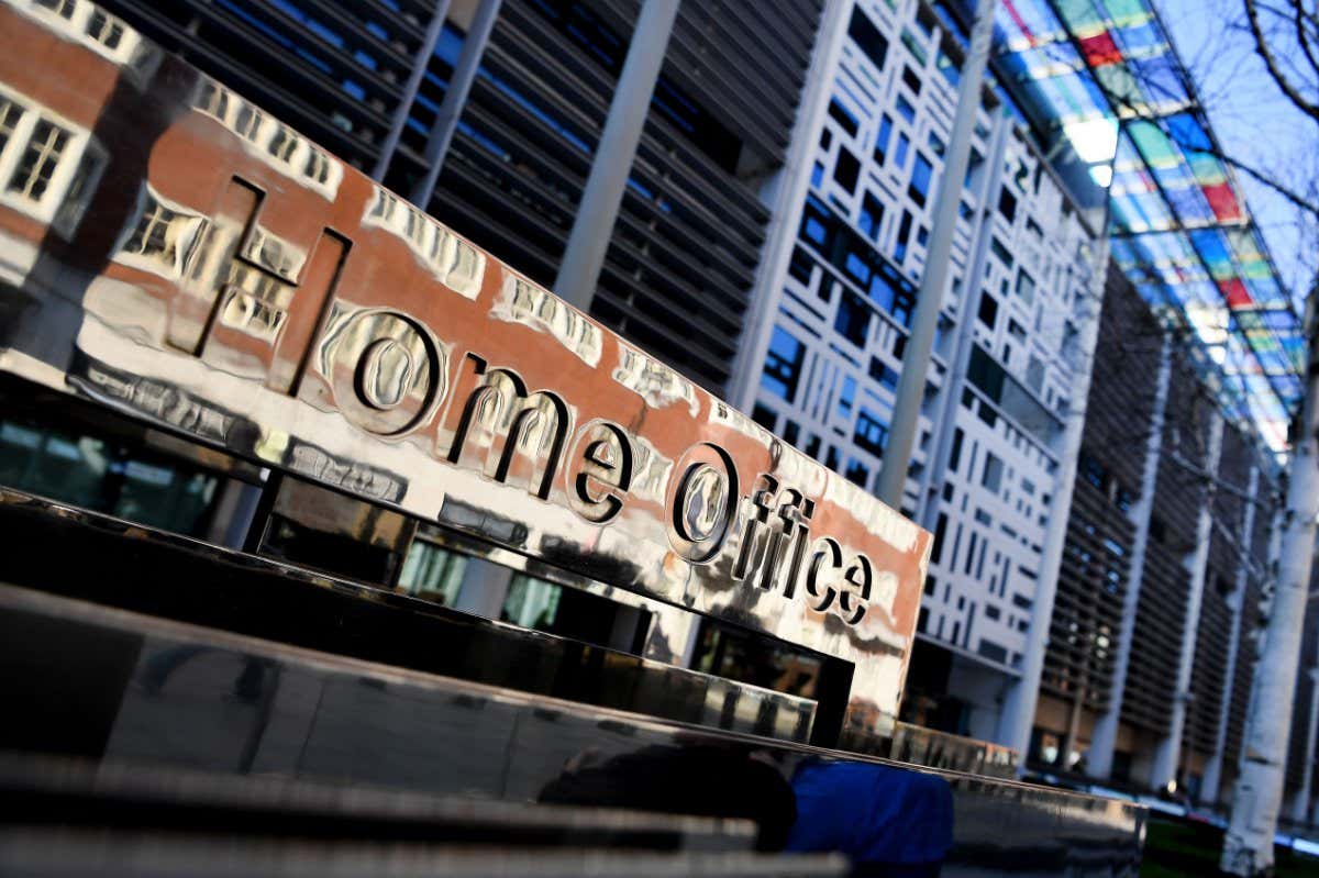 Mandatory Credit: Photo by ANDY RAIN/EPA-EFE/Shutterstock (12839839f) The Home Office in London, Britain 08 March 2022. The UK's Home Office is facing condemn for failing to help people fleeing war in Ukraine. The Home Office has announced it is to set up a 