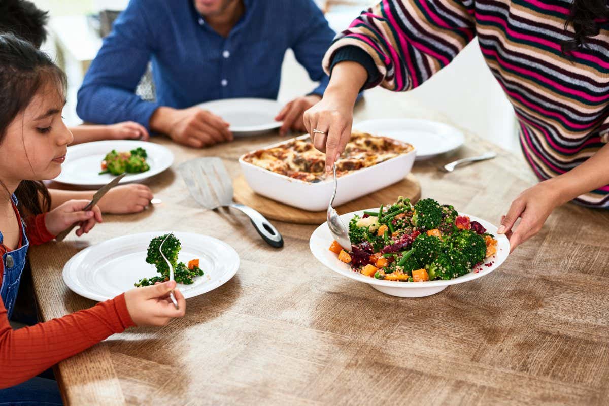 A stock image of a family meal