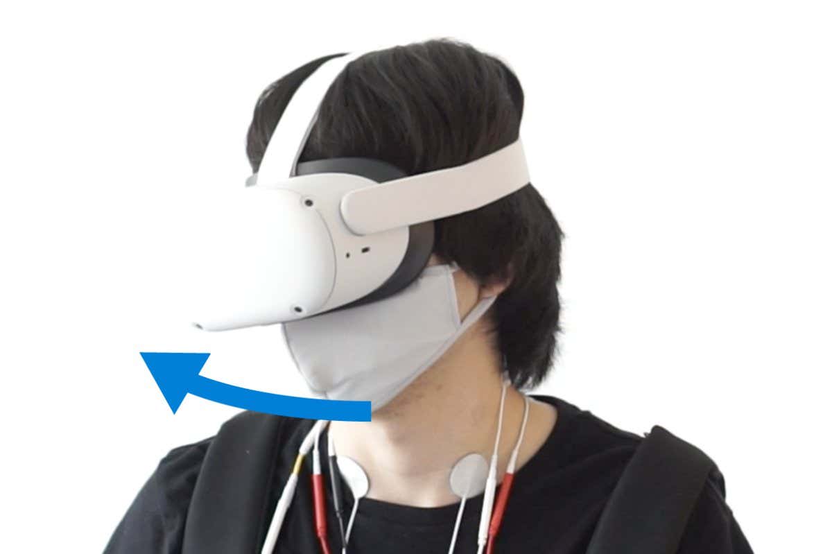 VR could use a muscle-stimulating device that forces your head to turn