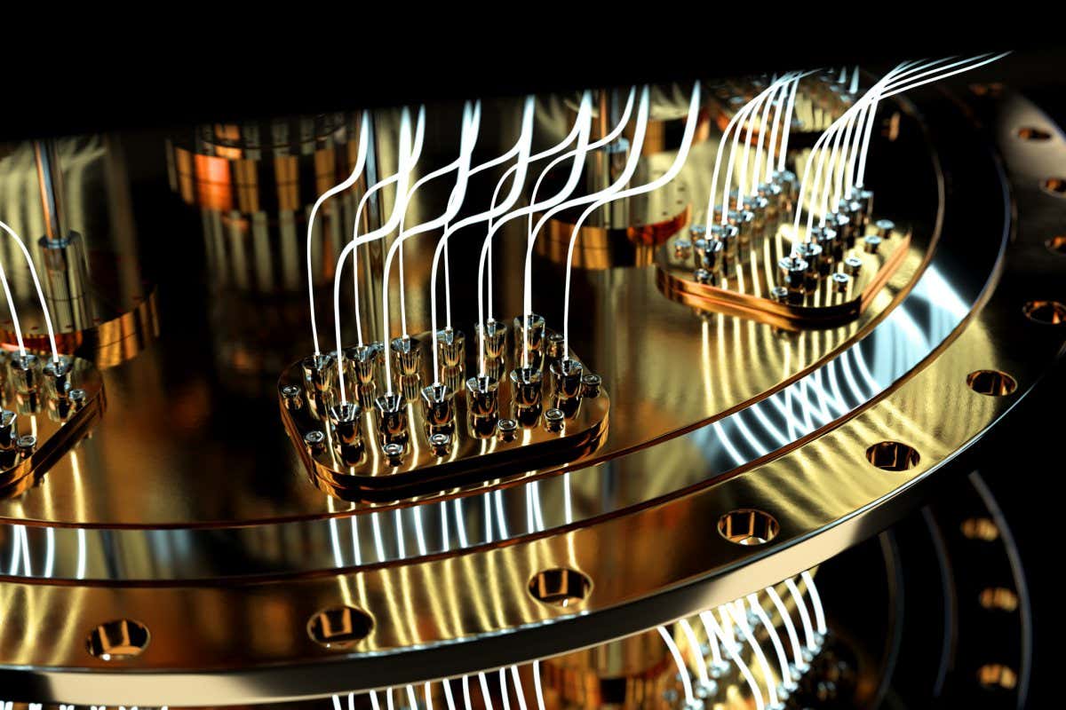 quantum computer closeup 3d render; Shutterstock ID 1748025194; purchase_order: -; job: -; client: -; other: -