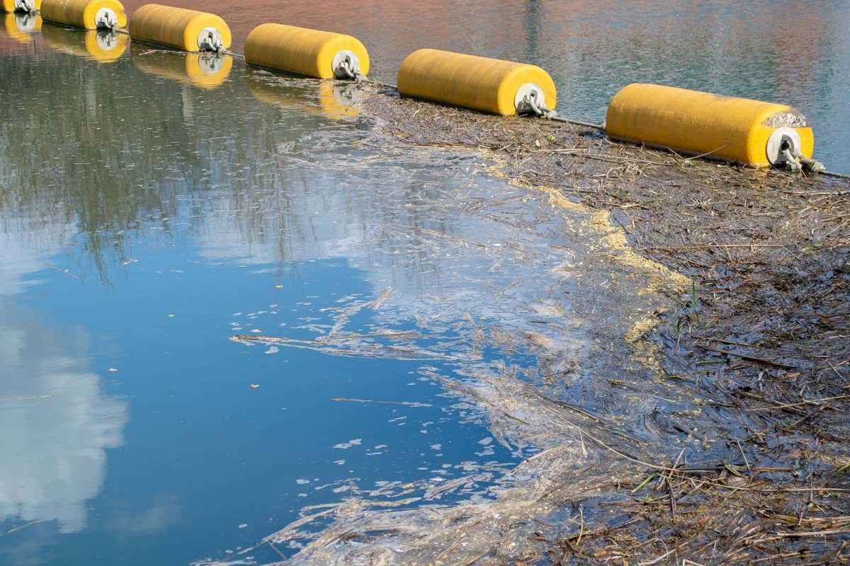 Mandatory Credit: Photo by Maureen McLean/Shutterstock (12879001d) Pollution on the Jubilee River in Taplow. During 2021, water companies discharged raw sewage into rivers in England 372,533 times. By 2040 the sewage discharges into rivers is targetted to be reduced by 40%, however, many environmentalists say this is too little, too late Pollution, Jubilee River, Taplow, Buckinghamshire, UK - 02 Apr 2022