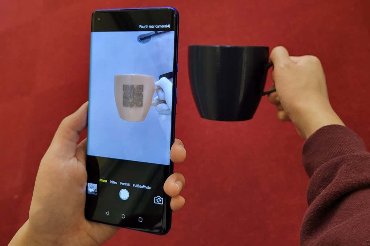 An invisible tag embedded in a coffee cup