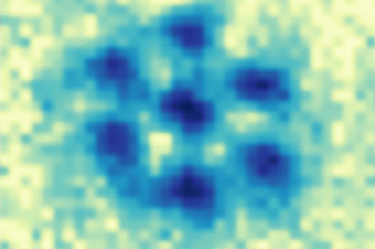 A pancake-shaped supersolid