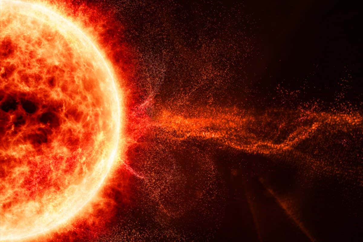 Sun Solar Flare Particles coronal mass ejections for background computer desktop screen display; Shutterstock ID 752393257; purchase_order: -; job: -; client: -; other: -