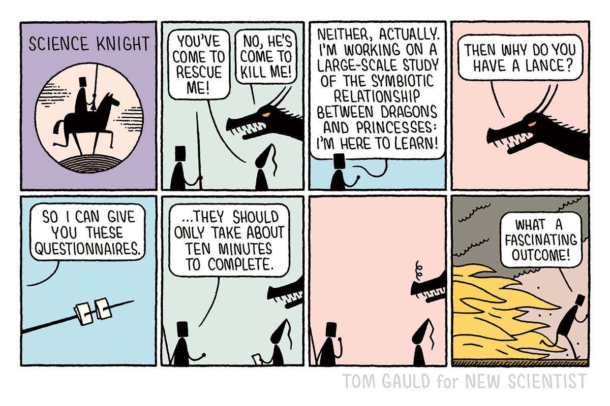 Tom Gauld on the adventures of Science Knight