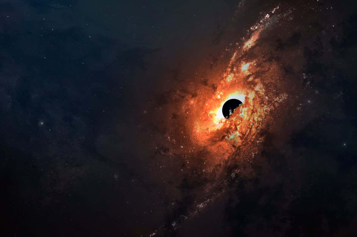 First image of black hole. Wormhole in deep space. Messier 87. Elements of this image furnished by NASA; Shutterstock ID 1366204970; purchase_order: -; job: -; client: -; other: -