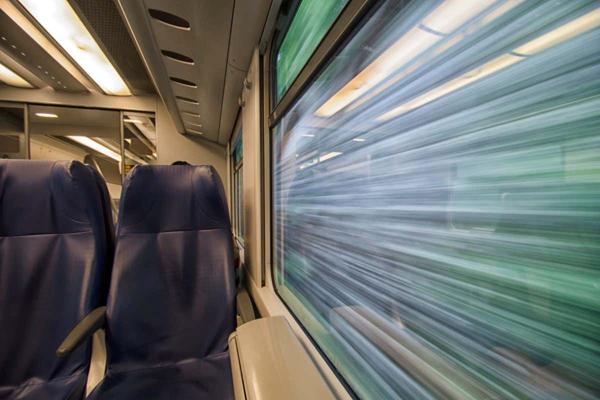 View from the window of the train