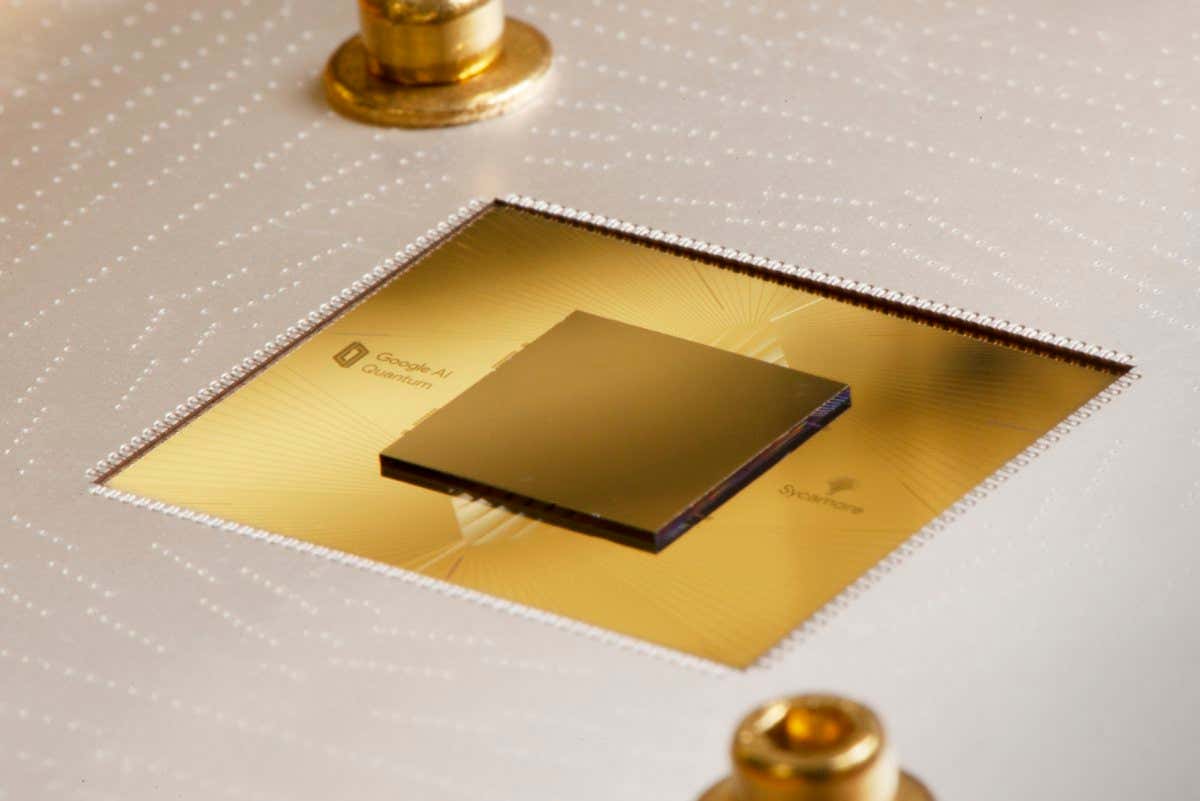 A chip from Google's Sycamore quantum computer