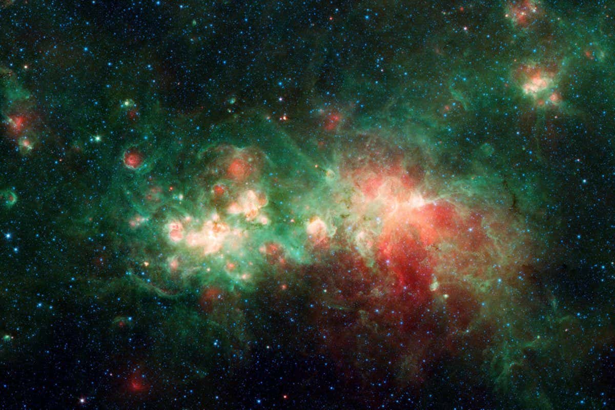 The star-forming nebula W51 is one of the largest
