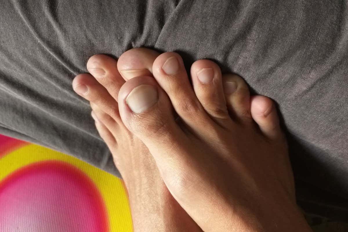 healthy toes close up with a human foot with clean nail; Shutterstock ID 2126317208; purchase_order: -; job: -; client: -; other: -