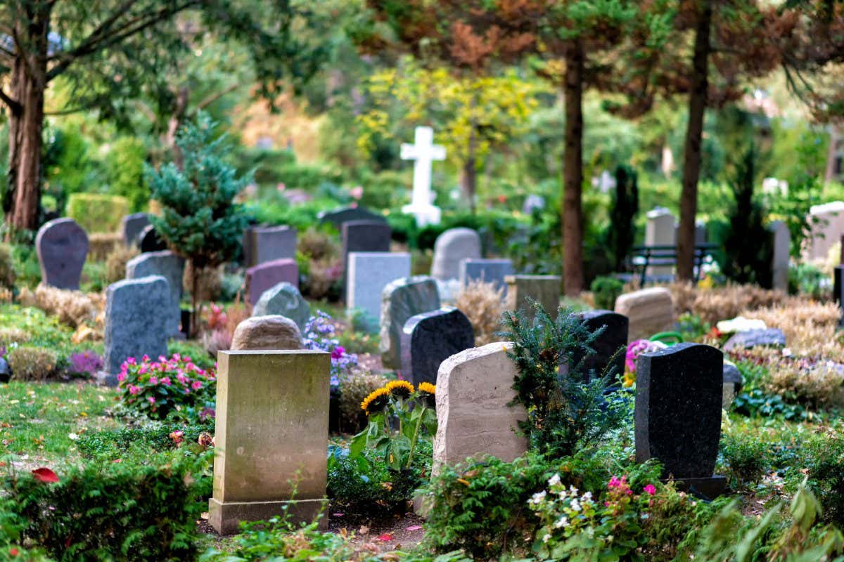 cemetery in Germany with old graves; Shutterstock ID 1230446320; purchase_order: -; job: -; client: -; other: -