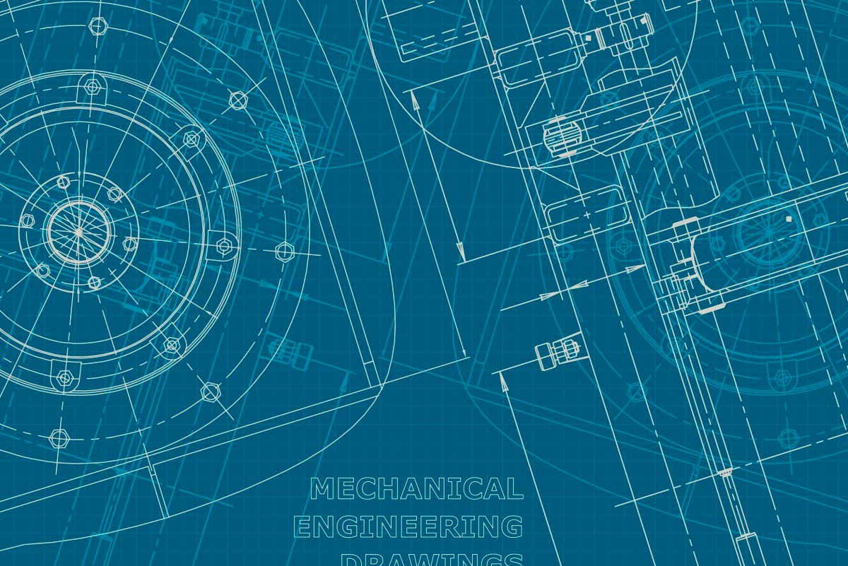 Corporate style. Blueprint, Sketch. Vector engineering illustration. Cover, flyer