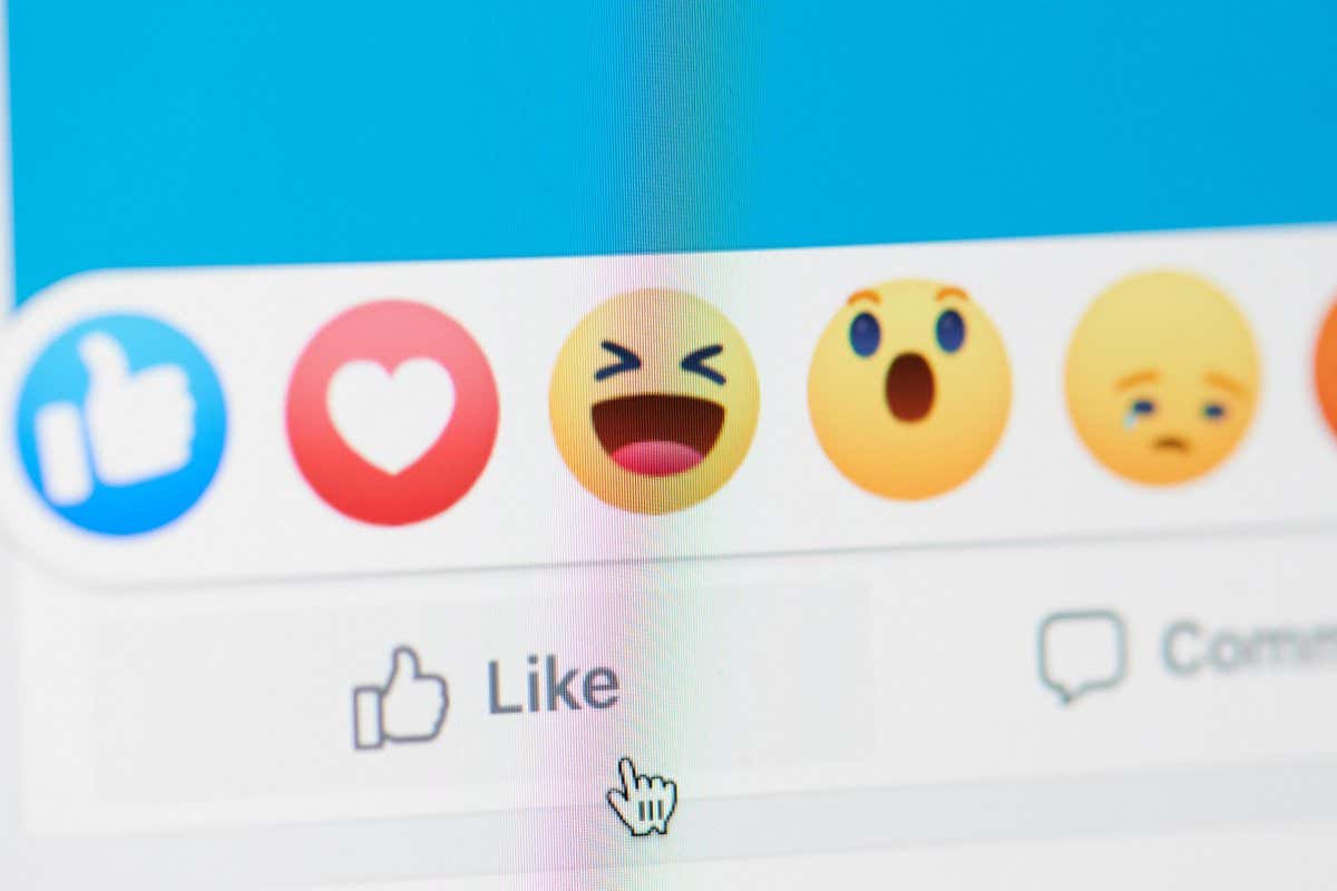Reactions in A Facebook post