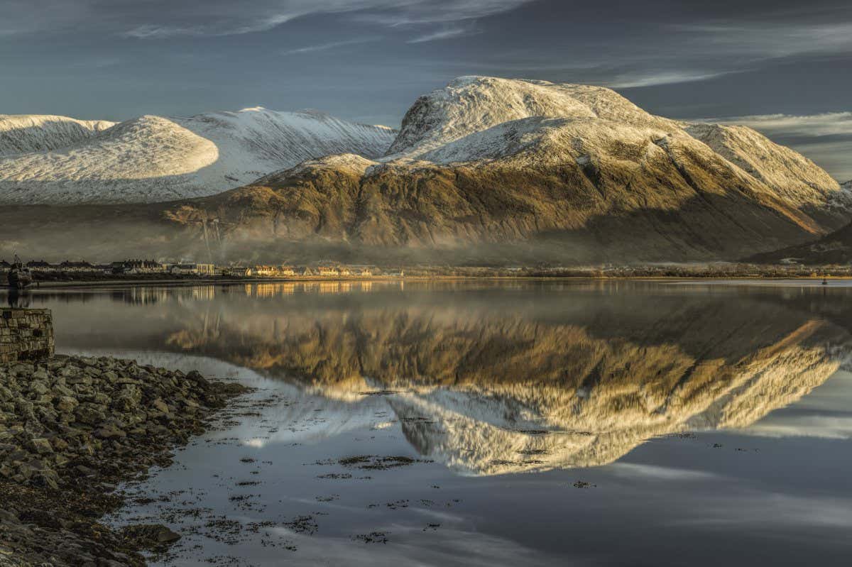 Ben Nevis from Corpach Sea Port in Scotland; Shutterstock ID 595069727; purchase_order: 090722; job: NS; client: NS; other: